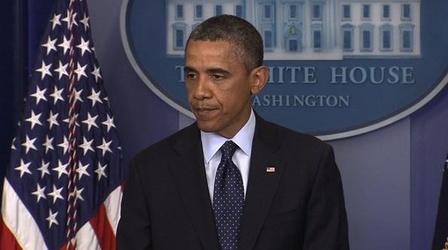 Video thumbnail: PBS NewsHour Obama: Anyone Responsible for Bombs Will Be Held Accountable