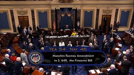 Video thumbnail: PBS NewsHour Senate Rejects Amendments for Background Checks