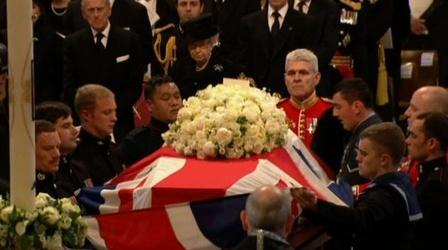 Video thumbnail: PBS NewsHour Thousands Bid Farewell to Britain's 'Iron Lady'