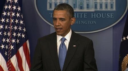 Video thumbnail: PBS NewsHour President Obama Holds News Conference on Second Term 