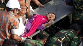 Video thumbnail: PBS NewsHour Bangladeshi Seamstress Rescued From Factory Rubble