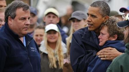 Video thumbnail: PBS NewsHour Presidents Offer Compassion After Catastrophe at Disasters