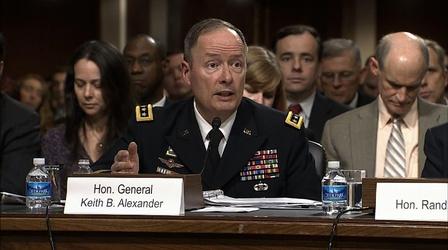 Video thumbnail: PBS NewsHour NSA Chief Grilled at Senate Hearing on Surveillance Programs