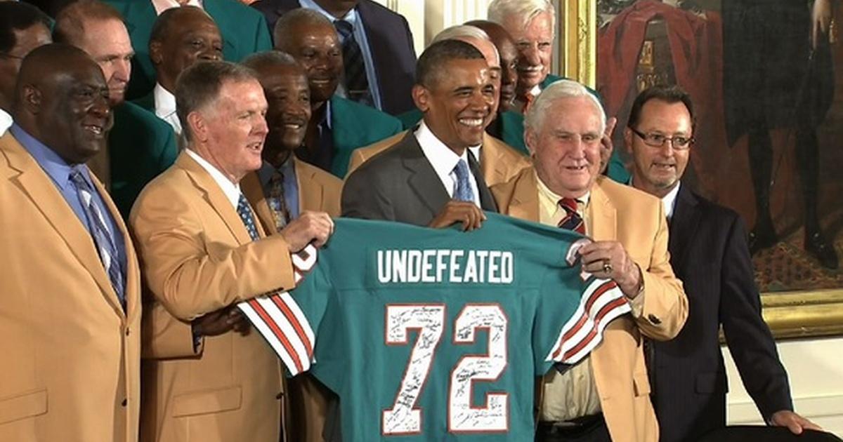 President Obama honors 1972 Miami Dolphins at White House