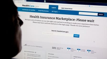 Video thumbnail: PBS NewsHour First day of insurance exchanges overwhelmed by online rush