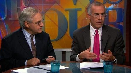 Video thumbnail: PBS NewsHour Brooks, Dionne: Budget battle is 'debate with no substance'