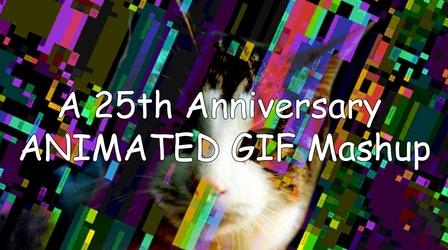 A 25th Anniversary GIF Mashup set to 8-bit Dubstep