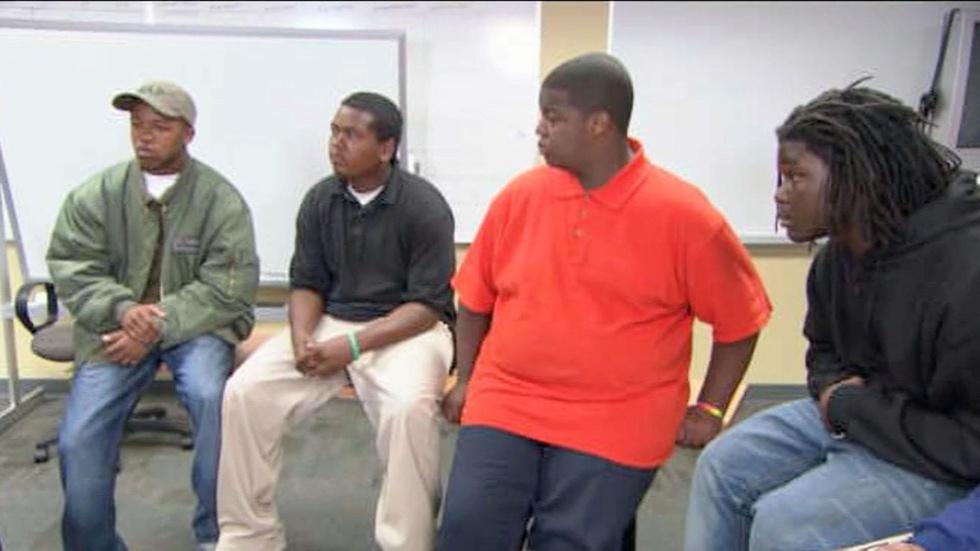 Tavis with Small Group of Youth Offenders image