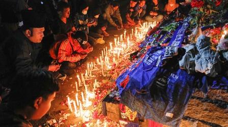 Video thumbnail: PBS NewsHour News Wrap: At least 125 killed in stampede in Indonesia