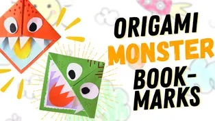 Origami Monster Bookmarks