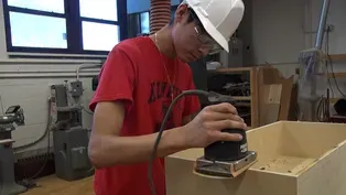 Students earn while they learn hands-on carpentry skills