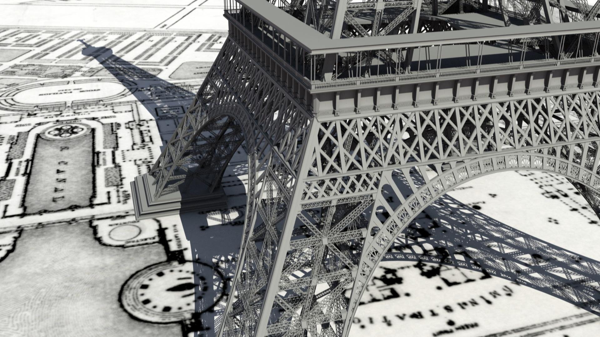  Black Eiffel Tower Lifesize Cardboard Standup, Paris