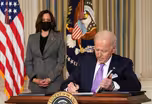 Biden addresses vaccine distribution, racial inequality