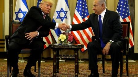 Video thumbnail: PBS NewsHour Trump broaches peace prospects on his Israel visit