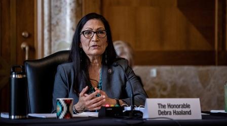 Video thumbnail: PBS NewsHour Sec. Haaland on healing from Indian boarding school abuse