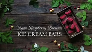 Vegan Raspberry Brownie Ice Cream Bars