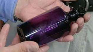 Appraisal: Amethyst Sandwich Glass Bottle, ca. 1830