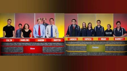 Video thumbnail: Granite State Challenge Quarterfinal Match 4 - Bow High Vs. Exeter High