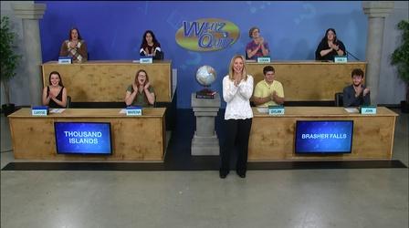 Video thumbnail: Whiz Quiz Playoff 2: Thousand Islands vs. Brasher Falls 2021