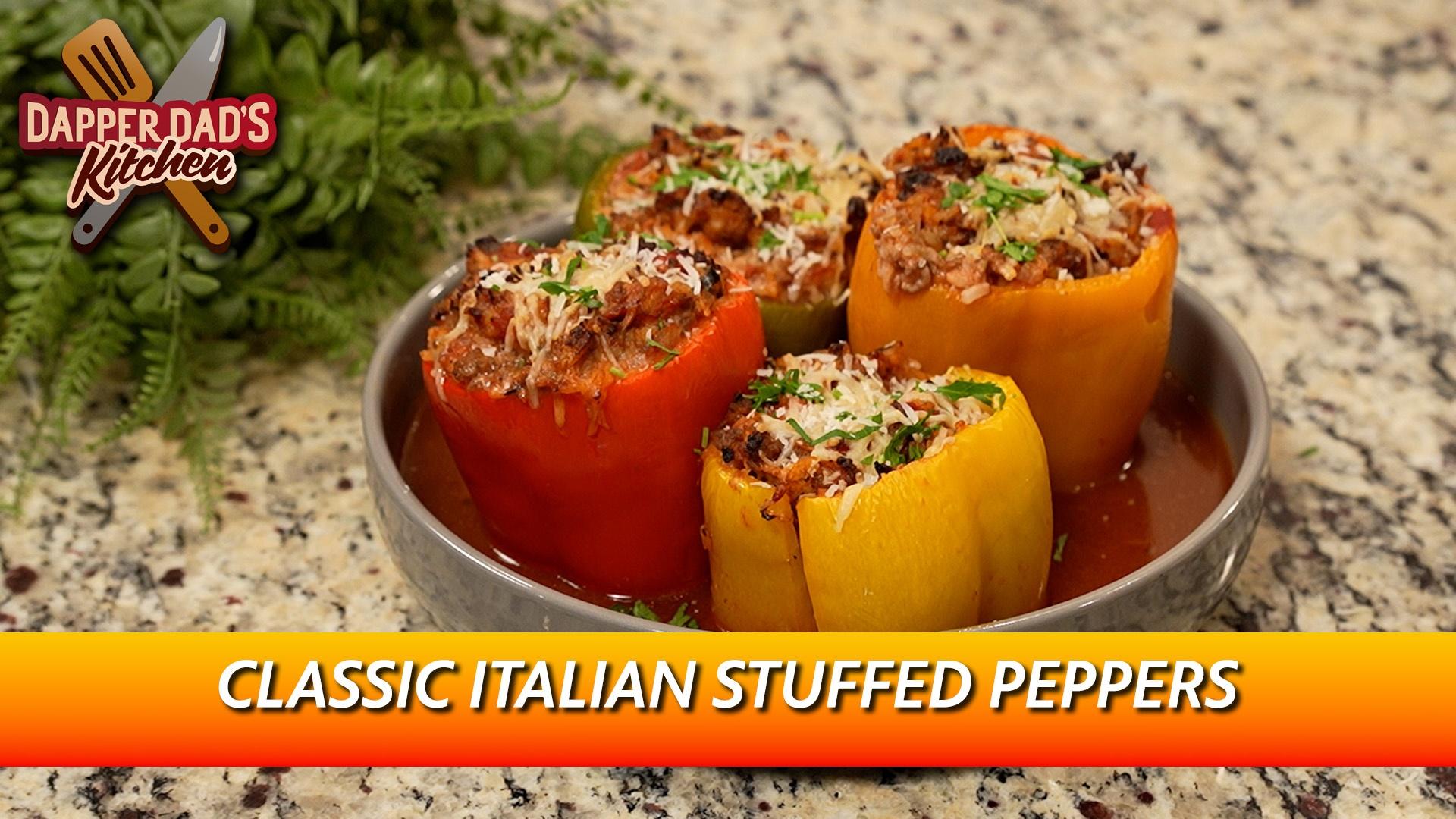 Make a classic comfort food weeknight-friendly: classic Italian stuffed bell peppers.