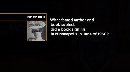Video thumbnail: Almanac Index File | Famed 1960 Minneapolis Book Signing