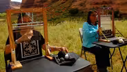 Navajo weavers Teller sisters