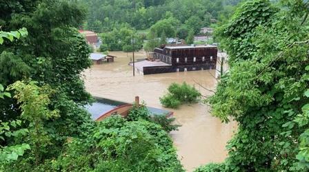 Video thumbnail: PBS NewsHour Appalachian cultural hub faces recovery after floods