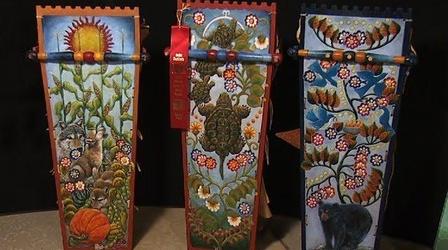 Video thumbnail: Spotlight Mohawk Cradleboard Maker Carves and Paints His Work
