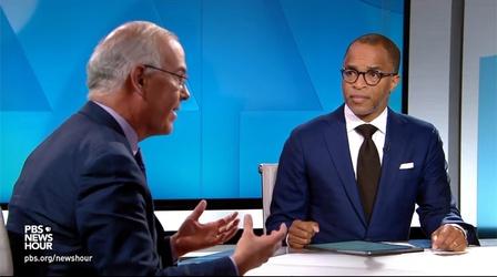 Video thumbnail: PBS NewsHour Brooks and Capehart on new COVID- 19 variant and inflation