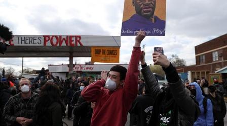 Video thumbnail: PBS NewsHour Jubilant crowds celebrate guilty verdict in Chauvin trial