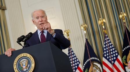 Video thumbnail: PBS NewsHour Biden accuses GOP of playing 'Russian roulette' with economy