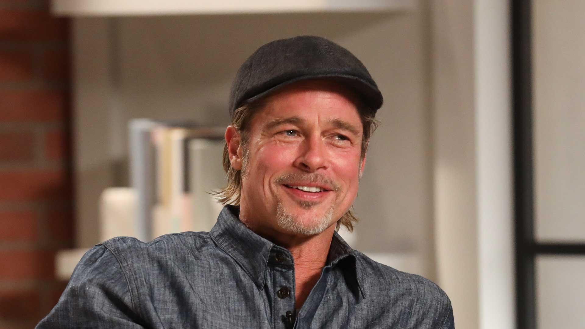 brad pitt flat cap