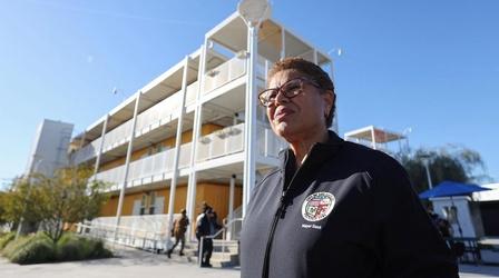 Video thumbnail: PBS NewsHour LA mayor on her plan to counteract increase in homelessness