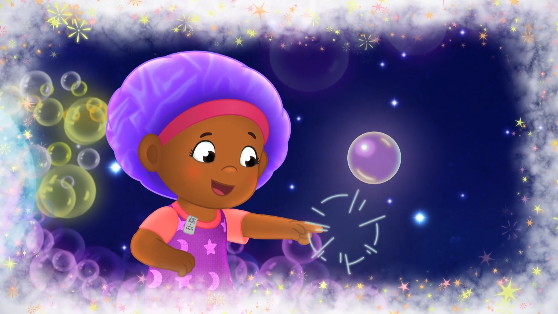 Miss Elaina Makes Music with Bubbles in Space