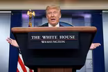Trump defends his initial pandemic response amid criticism