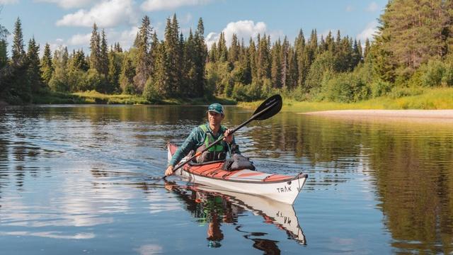Kayaking North  Lapland, Finland
