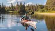 Kayaking North  Lapland, Finland