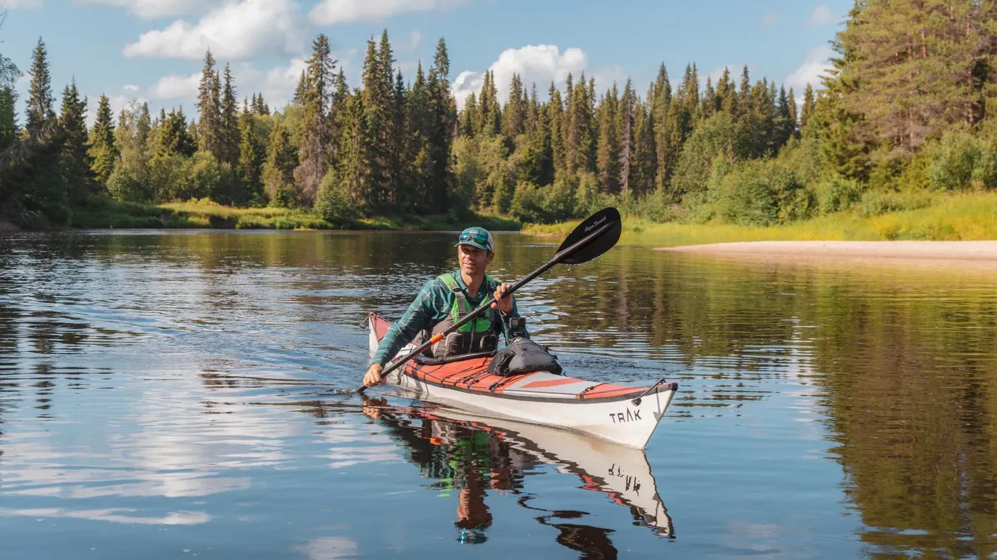 Kayaking North  Lapland, Finland