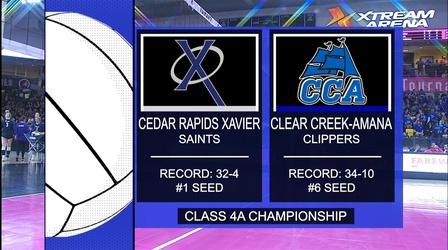 Video thumbnail: Iowa PBS Presents Class 4A - Xavier Saints vs. Clear Creek Amana Clippers