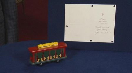 Video thumbnail: Antiques Roadshow Appraisal: Fred & Joanne Rogers-signed Trolley & Card