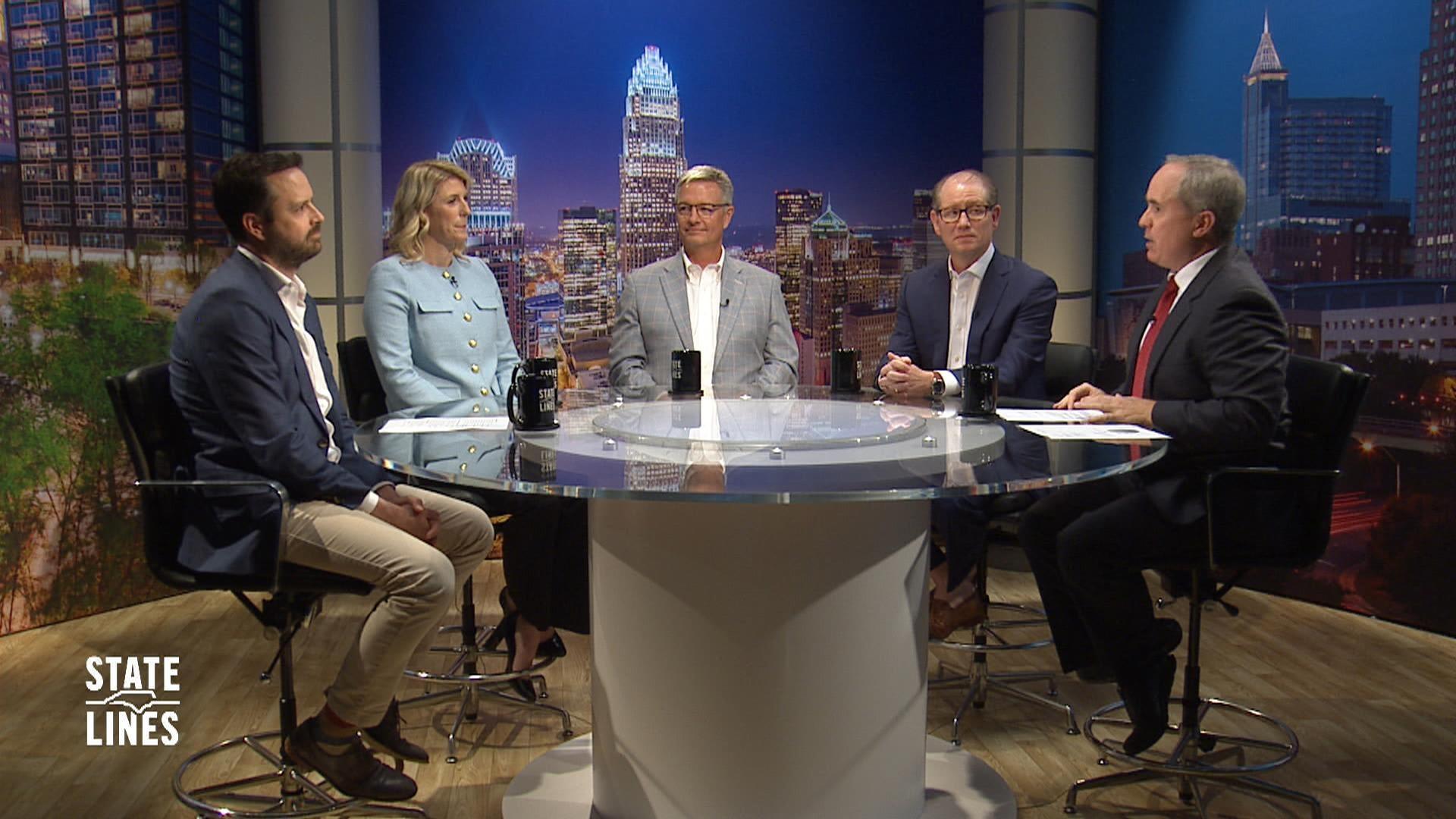 Host of State Lines, Kelly McCullen and panelists.