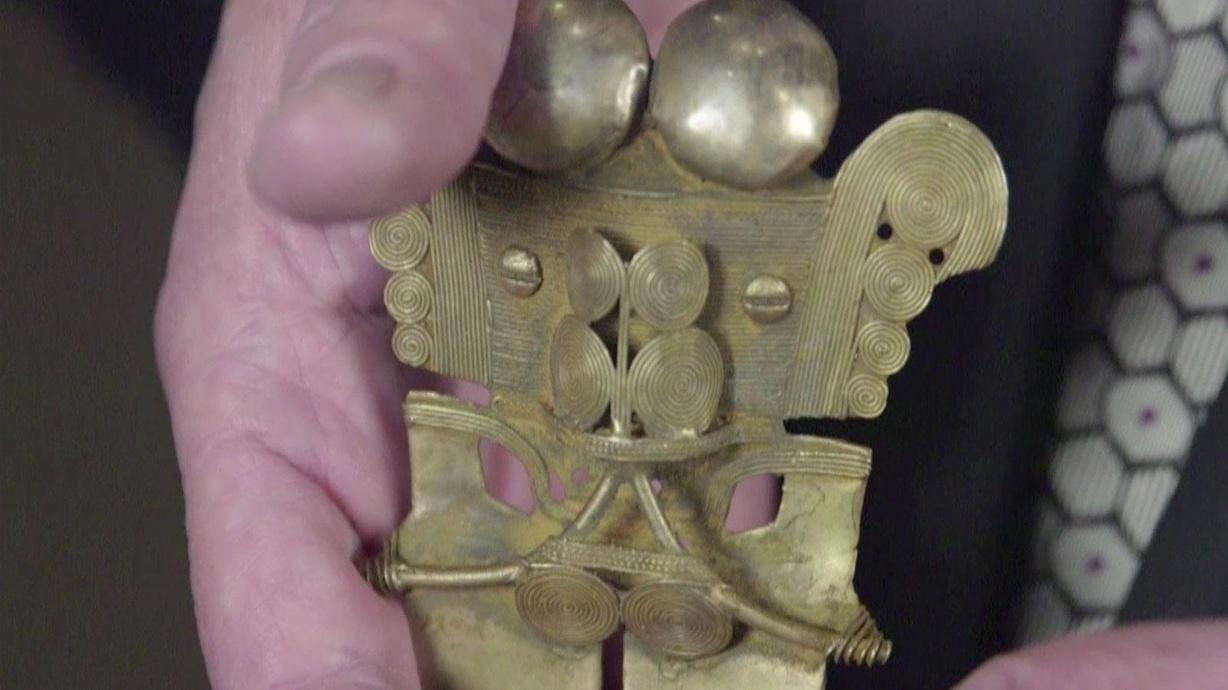 Tairona Gold Pre-Colombian Pendant, ca. 1500