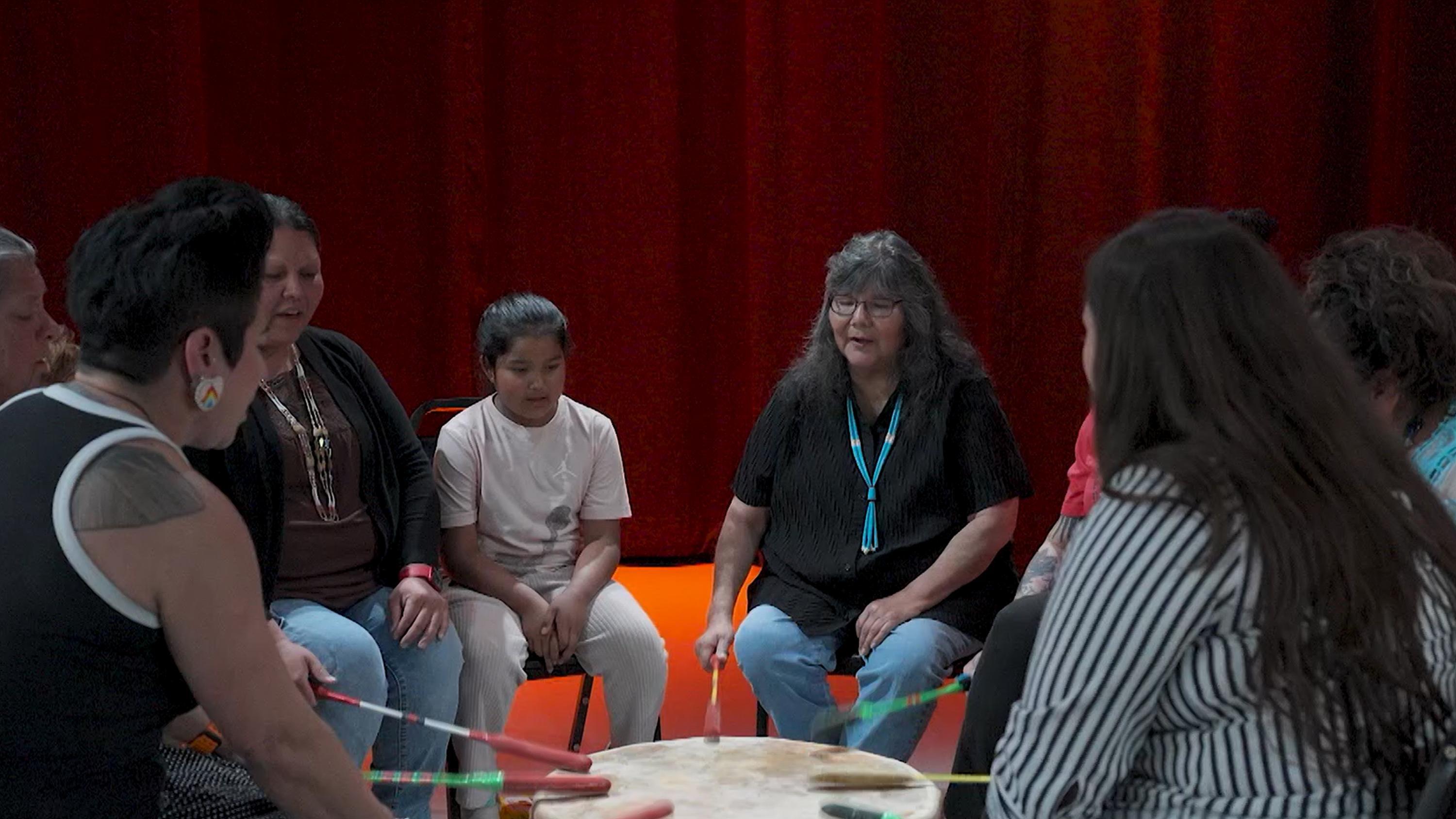 This segment features music created by a Native American drumming group - The Mankillers.