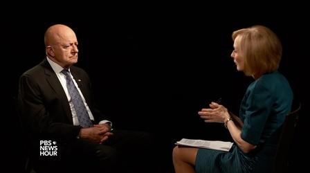 Video thumbnail: PBS NewsHour Clapper: Kushner's alleged back channel to Russia ‘curious’