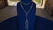 Appraisal: Marcus & Co. Emerald, Diamond & Pearl Sautoir