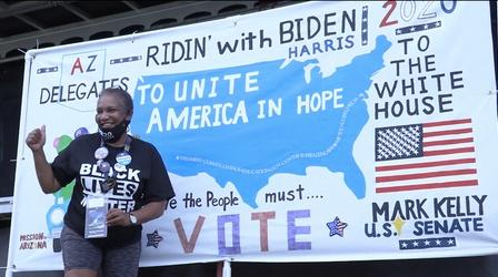 Video thumbnail: Arizona PBS Arizona Democrats celebrate Biden nomination, COVID-style