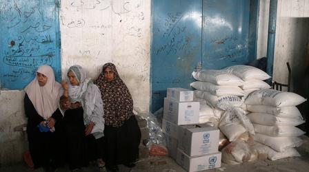 Video thumbnail: PBS NewsHour Palestinian aid groups face U.S. threats to cut funds