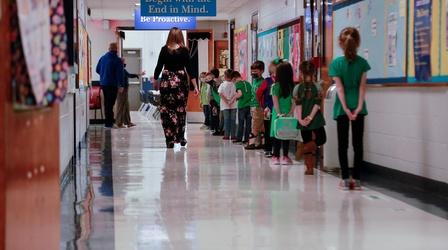 Video thumbnail: PBS NewsHour CDC relaxes social distancing guidelines for schools