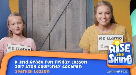 Video thumbnail: Rise and Shine Courtney Cochran - Spanish Lesson