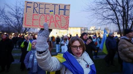 Video thumbnail: PBS NewsHour News Wrap: U.S. and Germany agree to send tanks to Ukraine